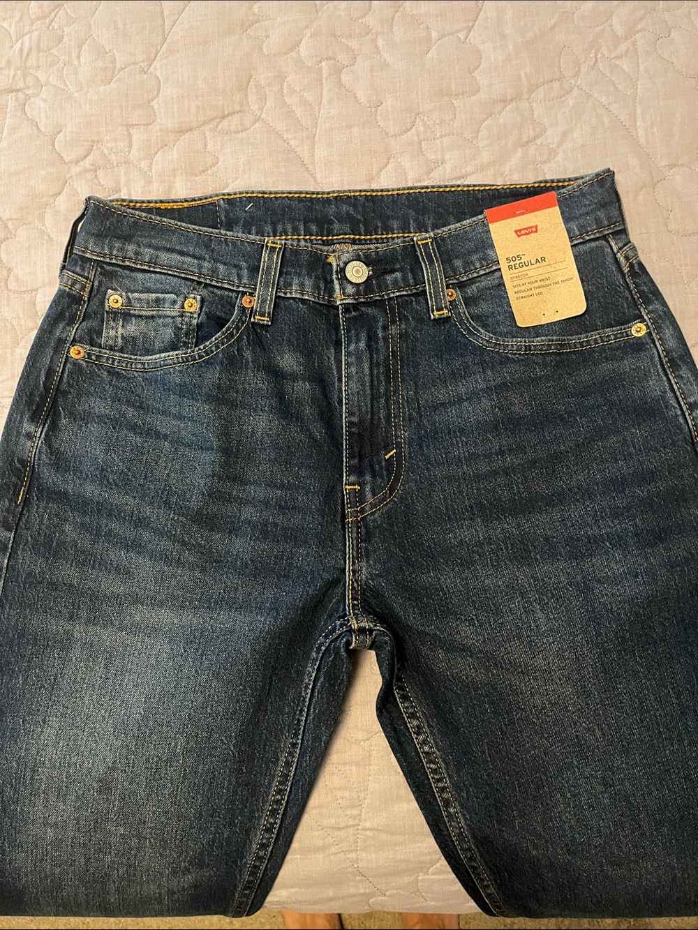 Levi's Men's Straight Jeans in Dark Blue Indigo